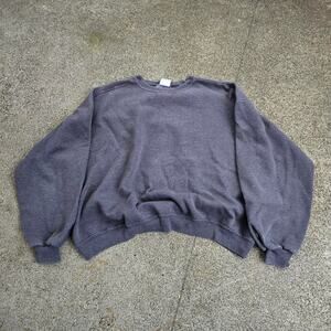 Vtg 90s DISCUS ATHLETIC Plain Earthtone Minimal Baggy Crewneck Sweatshirt XXL